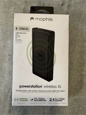 mophie Powerstation Wireless XL Portable Battery Pack - Black